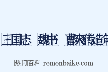 三国志·魏书·曹爽传造句是什么意思的图片